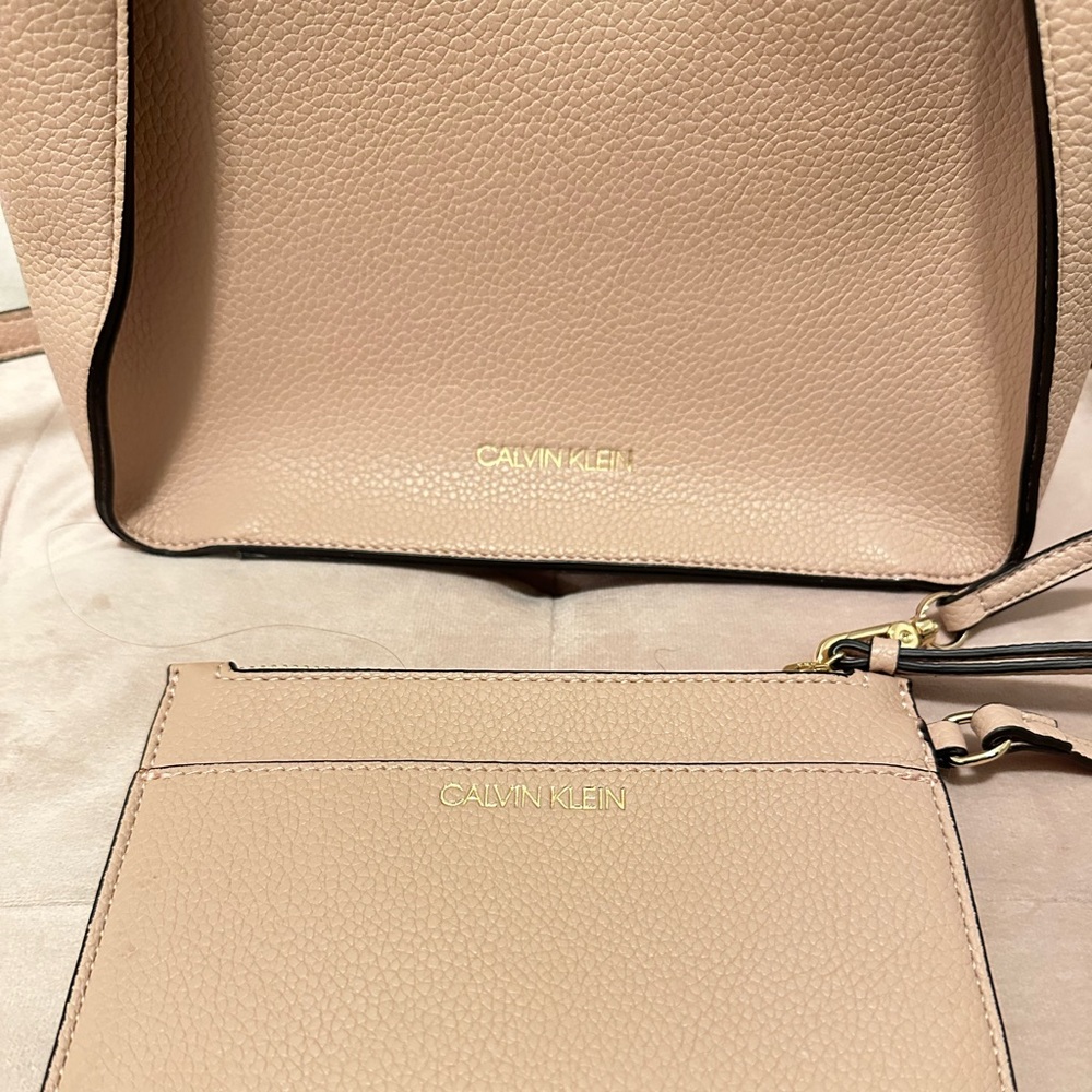 Calvin Klein Pink Bag & Wallet Set